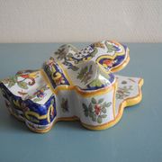 Old flower vase wall earthenware Desvres Fourmaintraux wall vase