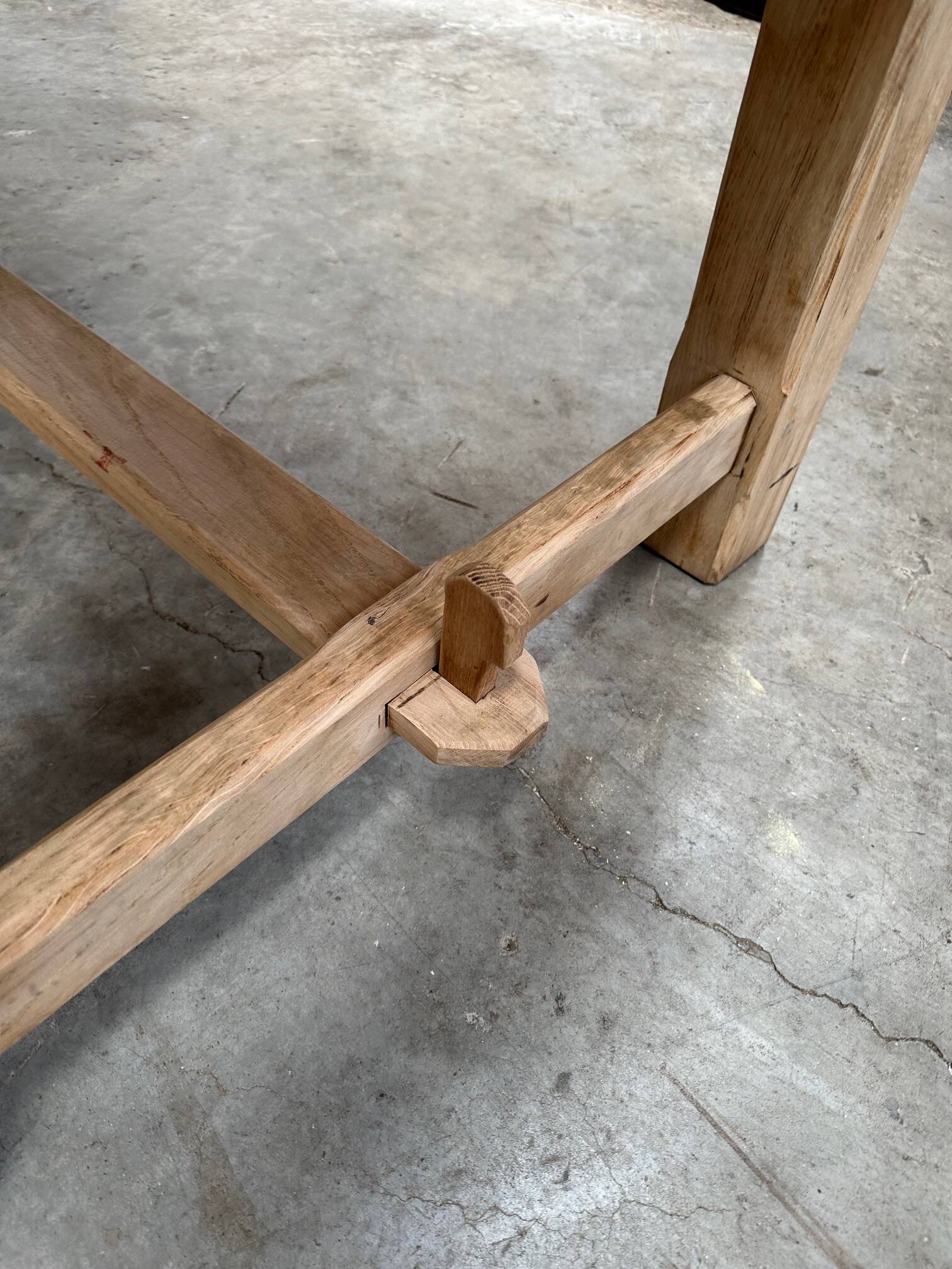 Solid oak farmhouse table