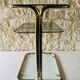 Glass and brass side table with magazine rack, circa 1970's