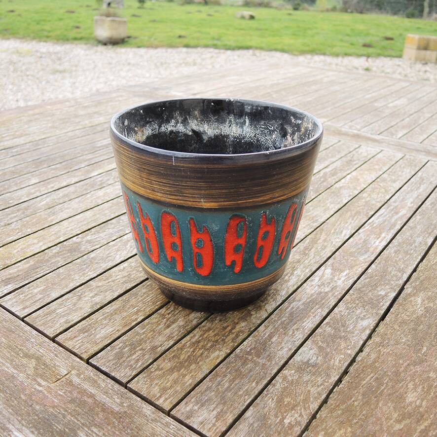 Antique West Germany Fat Lava Ceramic Planter