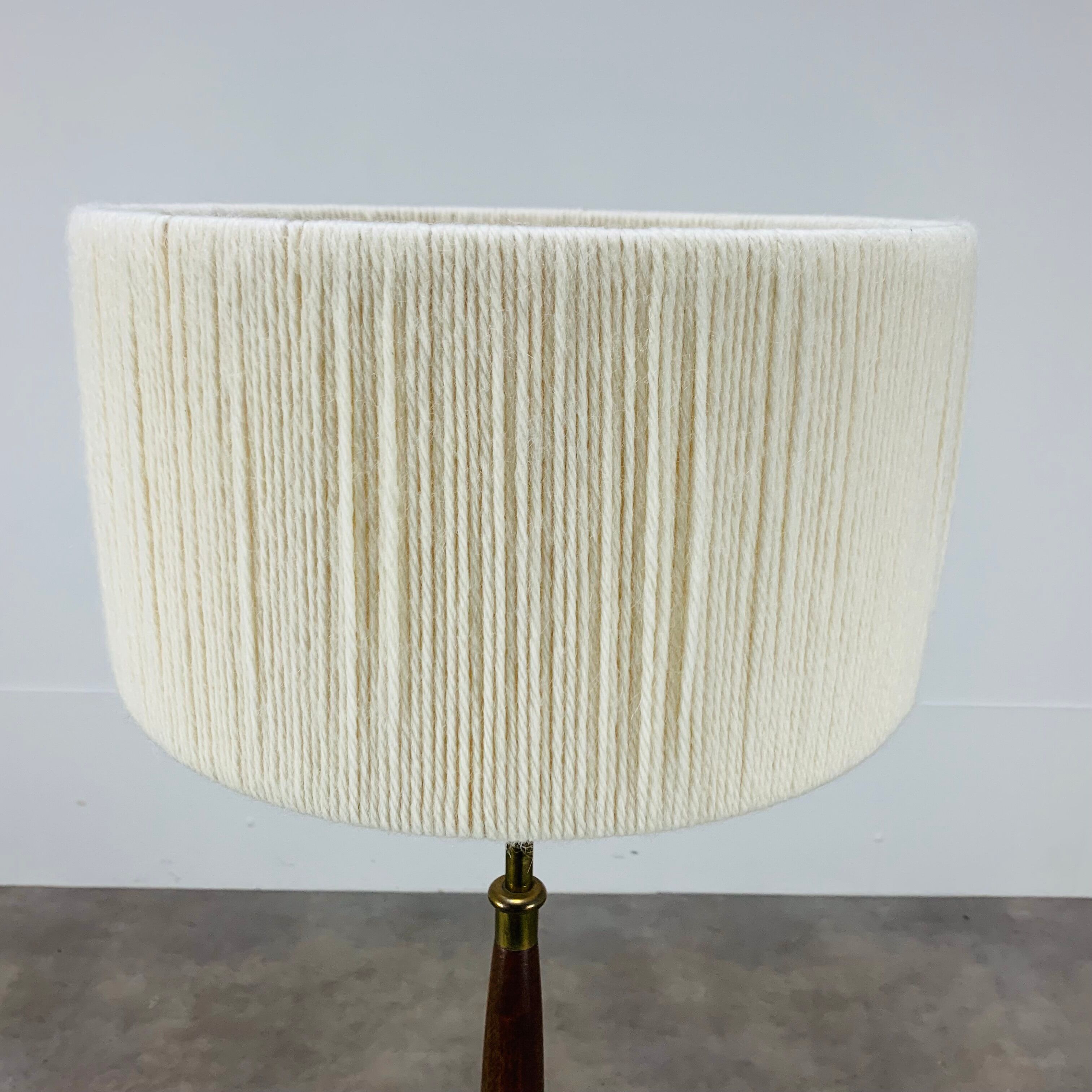 Scandinavian teak and brass floor lamp 60s