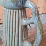 Polychrome enamelled stoneware vase by Dubois - Belgium - art deco