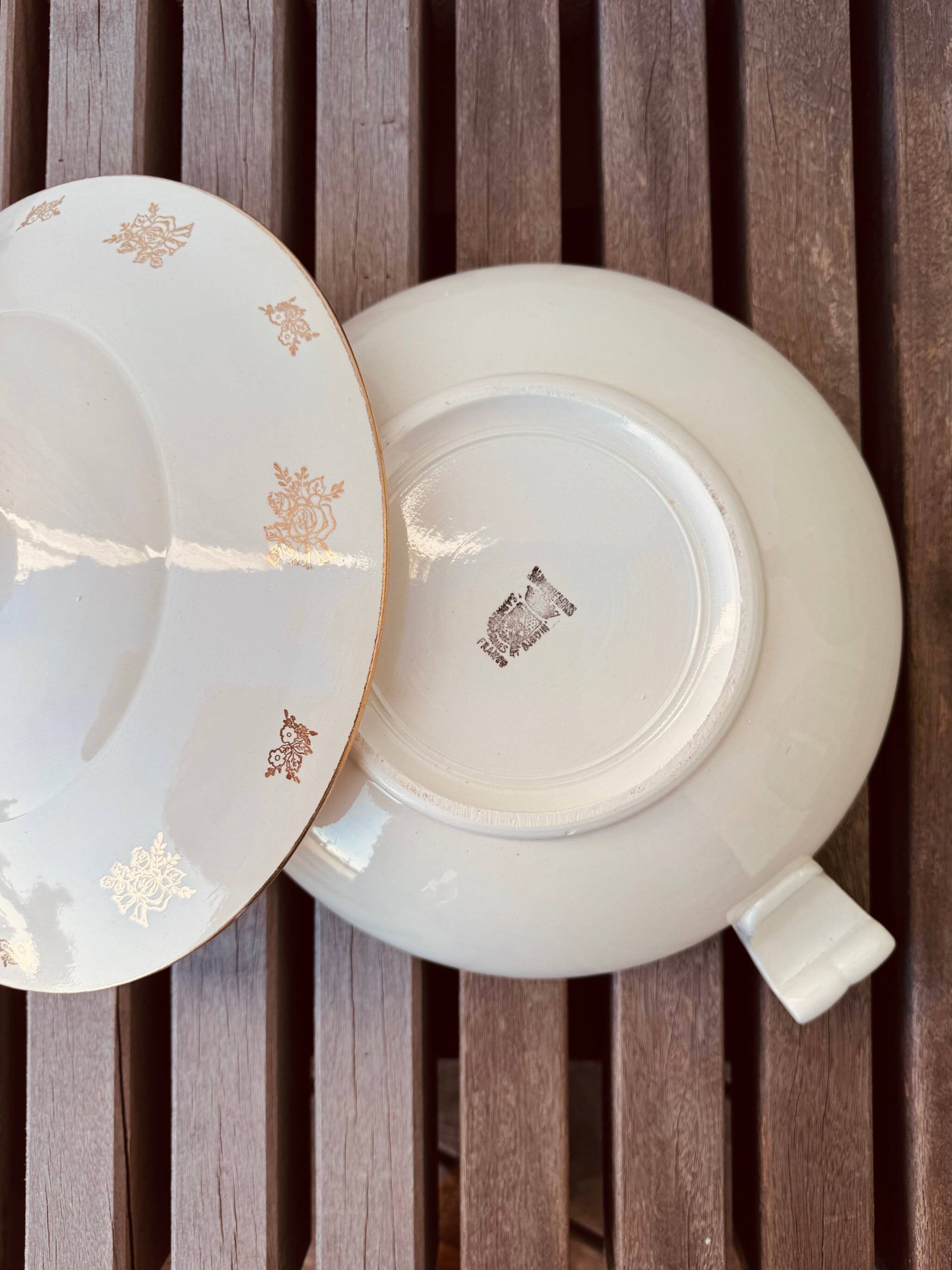 Soup tureen, vegetable dish Sarreguemines and Digoin