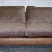 Vintage Three-Seater Sofa in Leather and Fabric by Alexander & James Blake