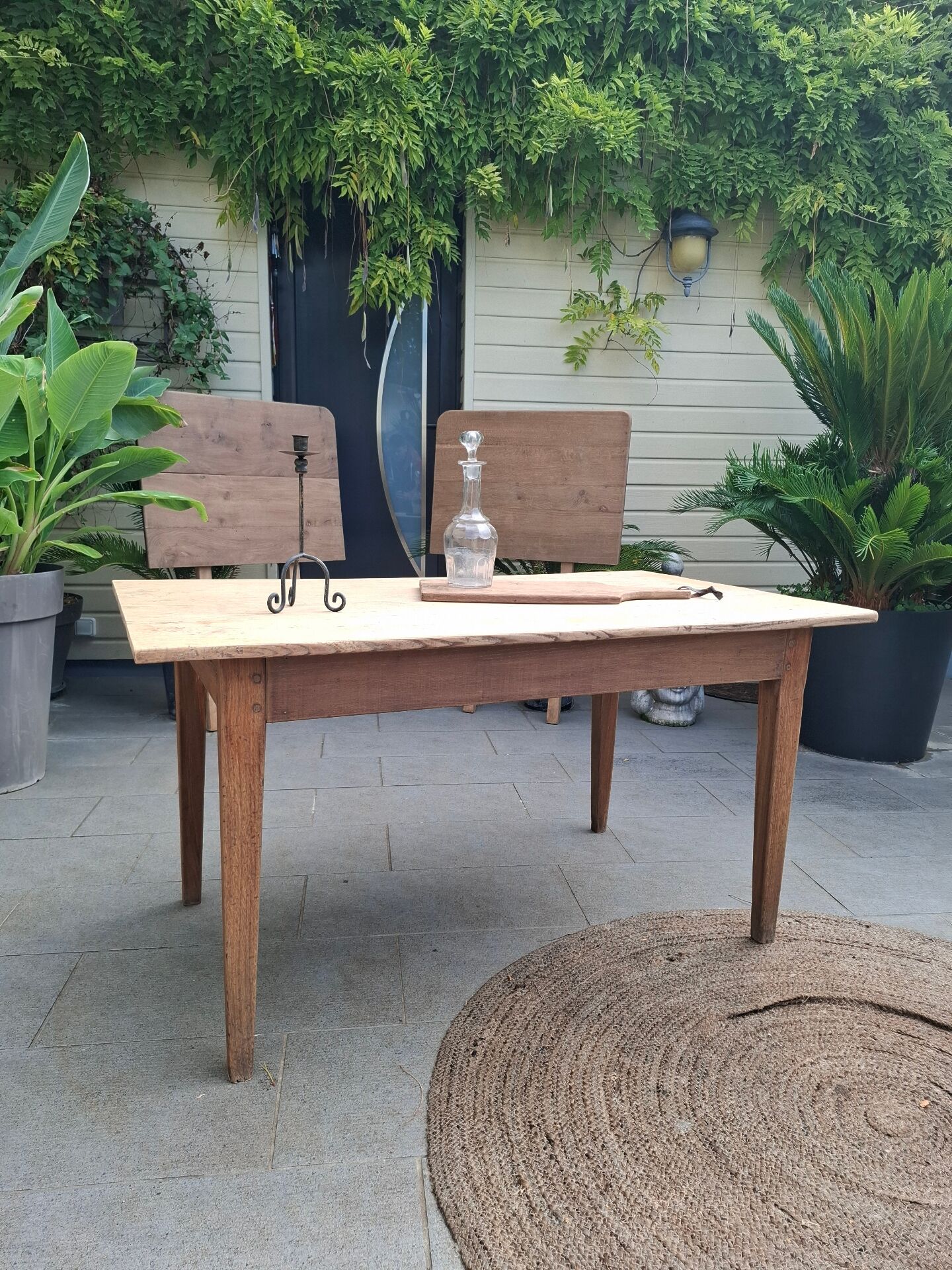 No53 table de ferme avec rallonges