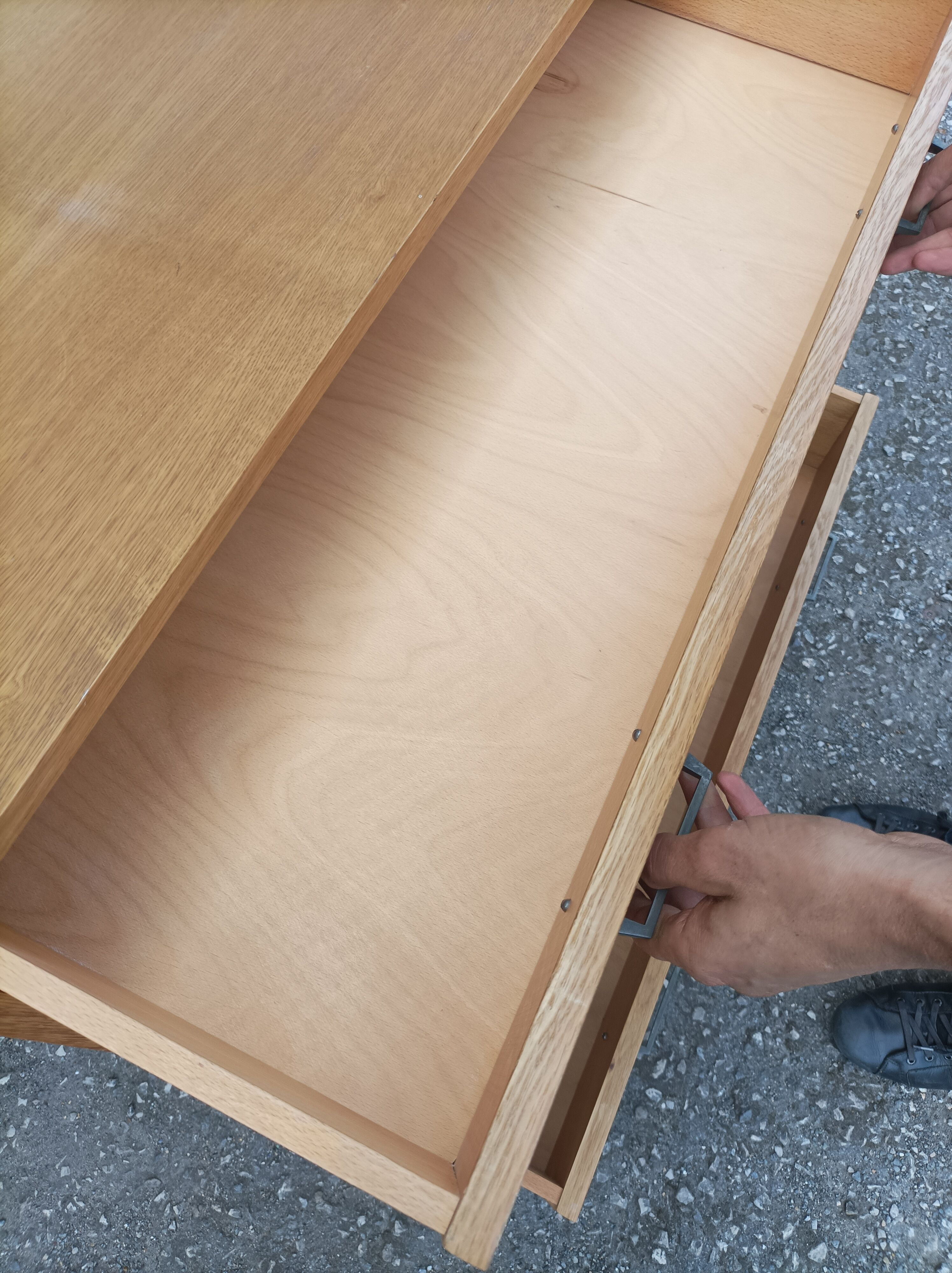 Commode furniture sideboard light wood 4 drawers Scandinavian vintage