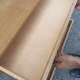 Commode furniture sideboard light wood 4 drawers Scandinavian vintage