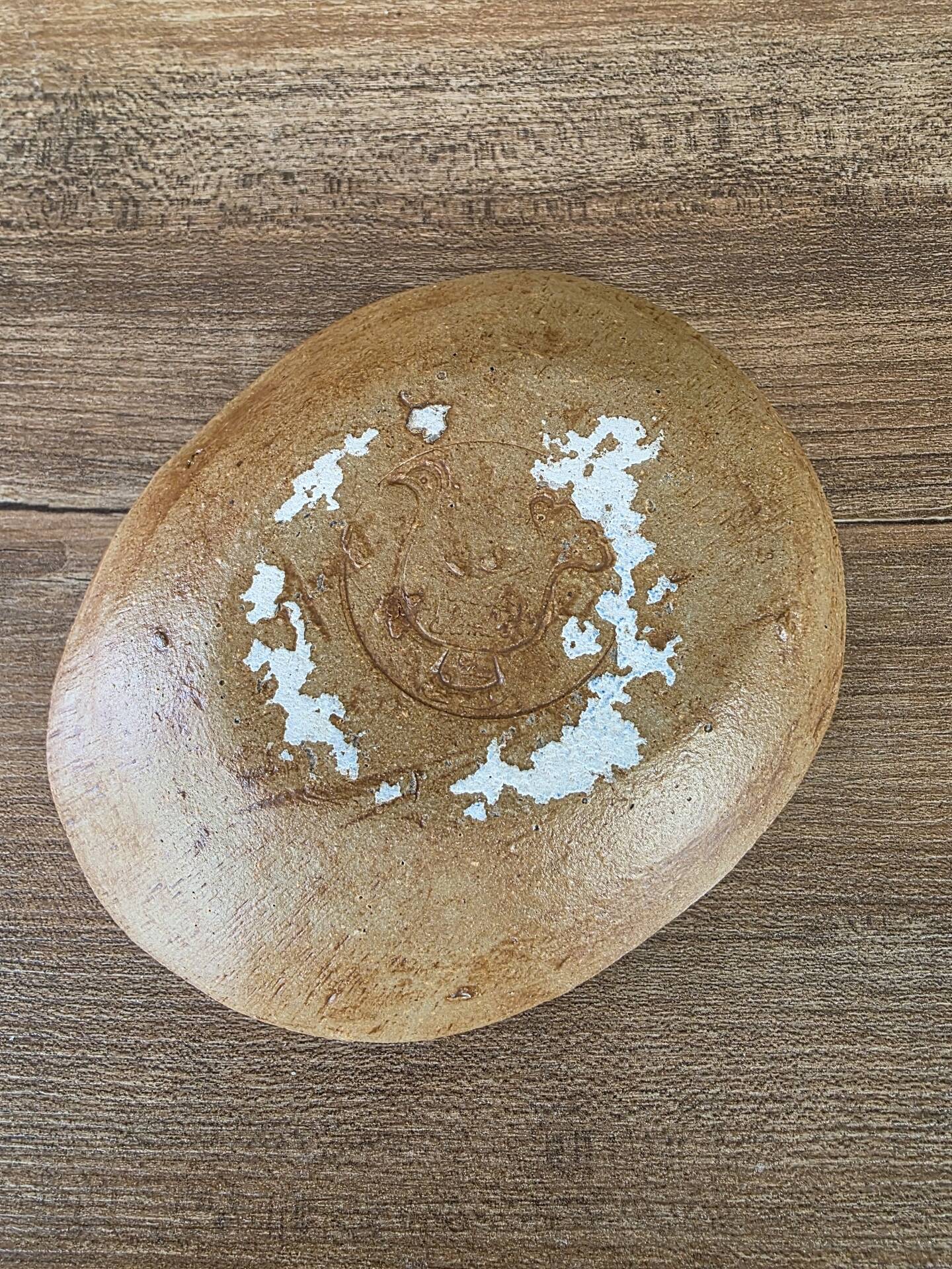 Set of 3 vintage Gres pieces from La Colombe pottery, signed.