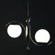 Czechoslovak Art Deco chrome chandelier with opaline glass, 1930s