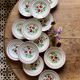 Set of 12 vintage soup plates - Les Roses -