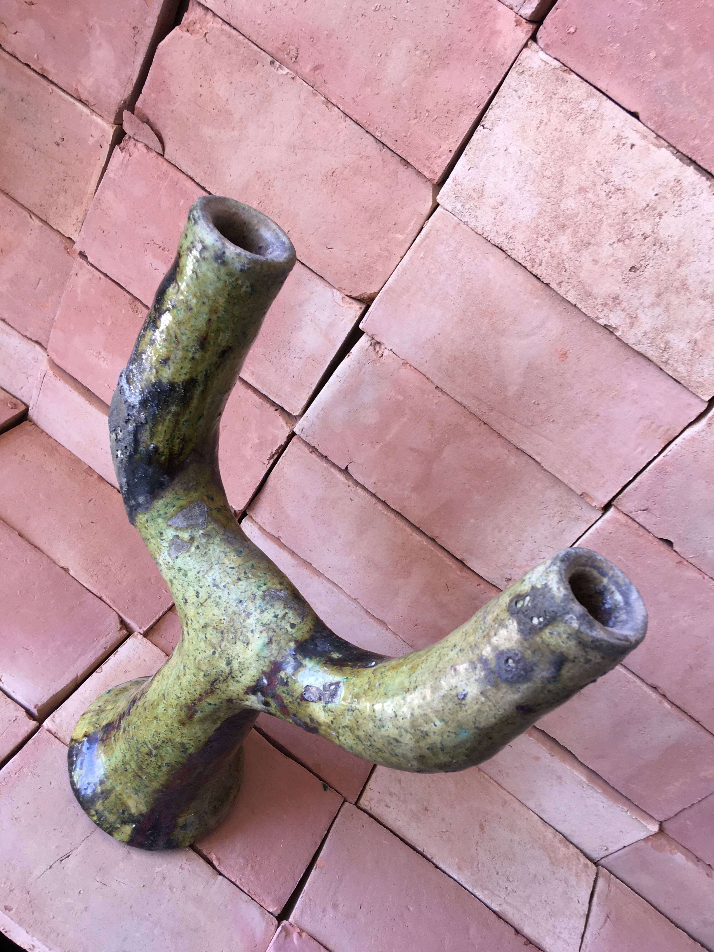Tamegroute pottery candle holder