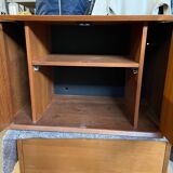 Modular wall system with Cado panels by Poul Cadovius, teak, from 1959.