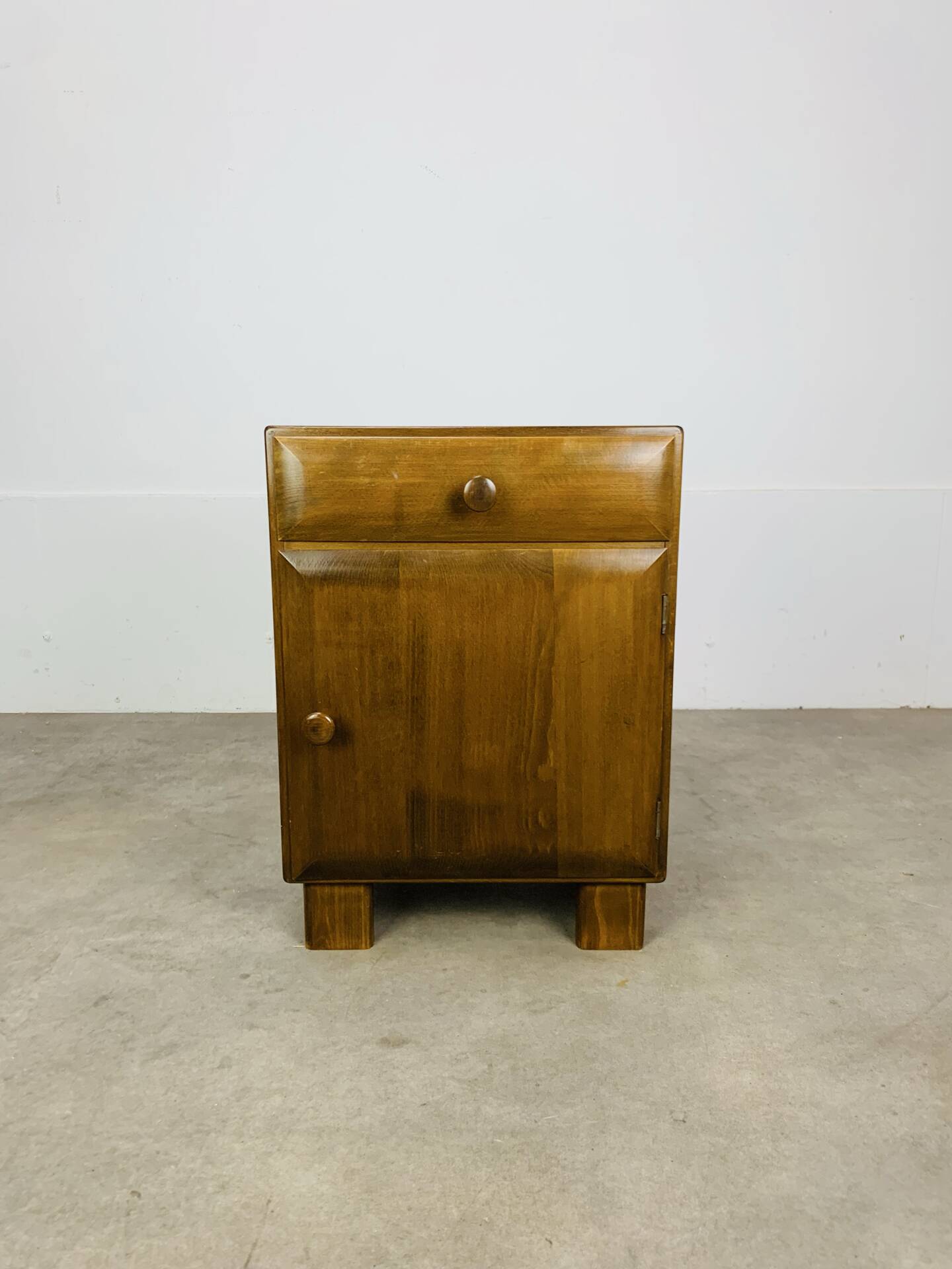 Art Deco bedside table in wood, 1940s/50s