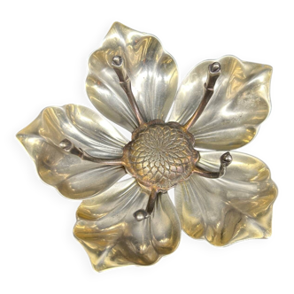 metal flower with removable petals 1970s