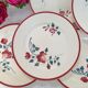 6 assiettes plates anciennes modèle "Rosador" de la manufacture française de Badonviller