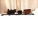 Small mechanical train JEP, including locomotive, tender, sleeping car, track, 1930s.