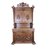 Buffet de pavillon de chasse style Renaissance en chêne massif vers 1850