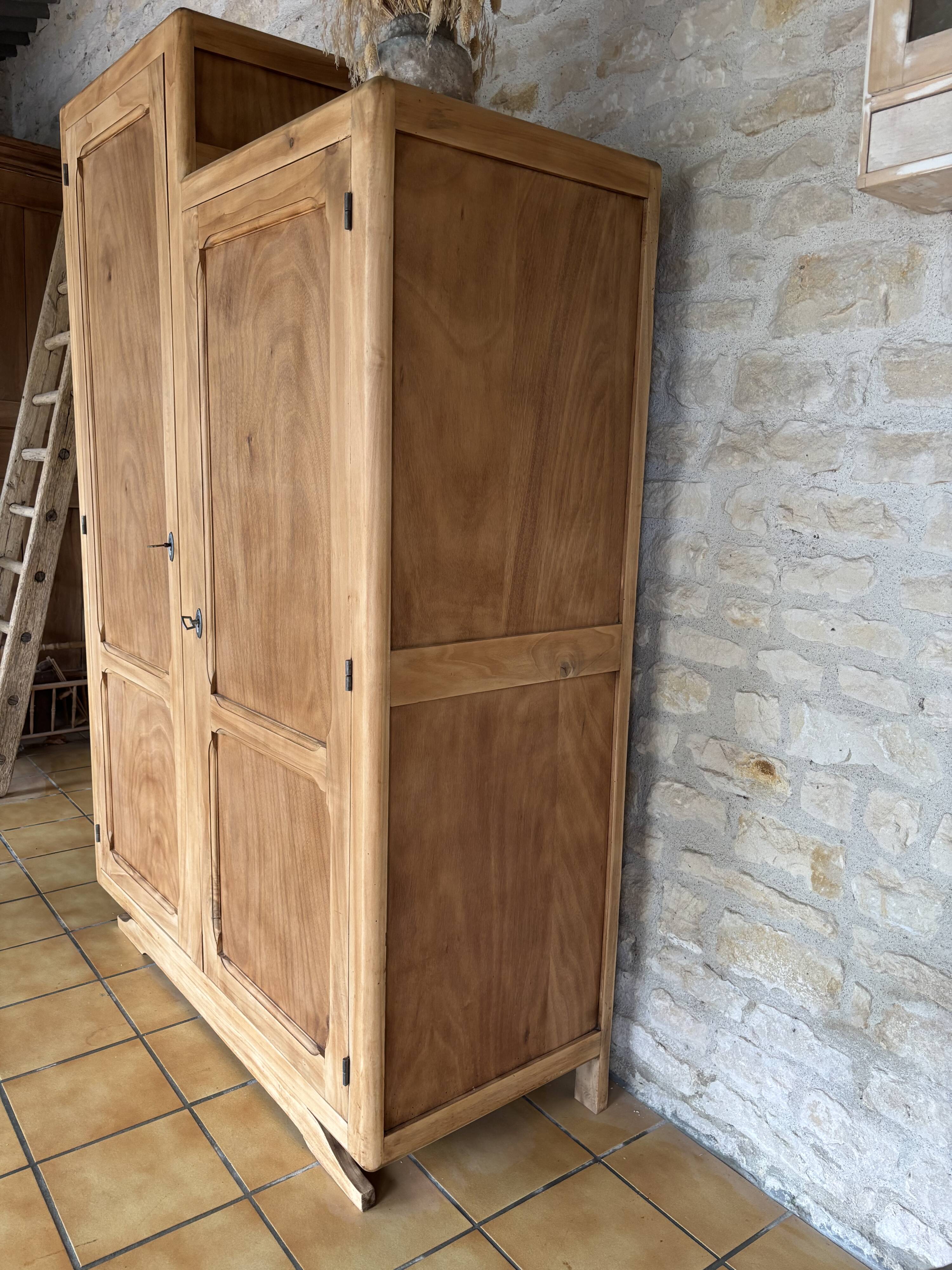 Asymmetrical Wardrobe in Raw Wood