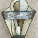 Stained glass wall lamp, Tiffany style, Art Deco design.