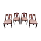 Suite of 4 Gondola Chairs in Mahogany Empire