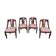 Suite of 4 Gondola Chairs in Mahogany Empire