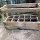 Vintage wooden bottle holder 10 slots