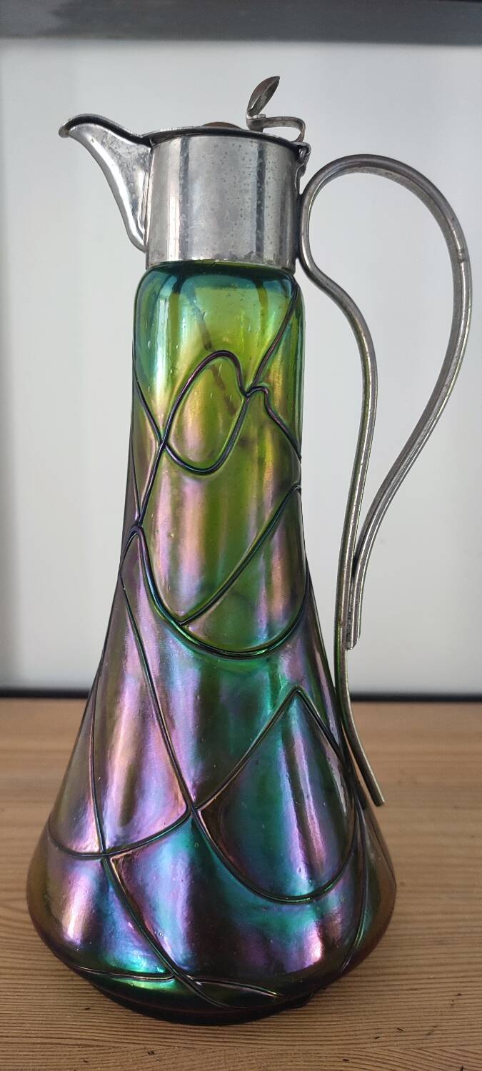 Art Nouveau ewer by Kralik and Loetz