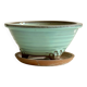 Pot tripode et soucoupe céramique vintage