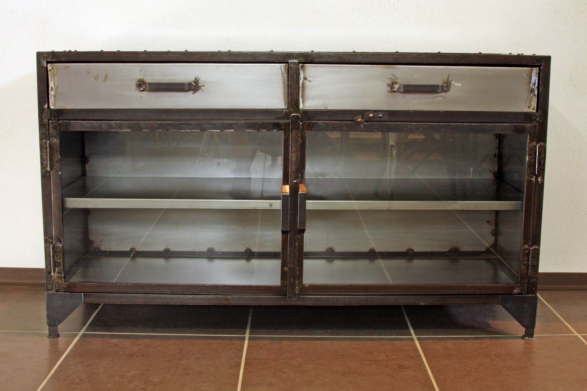 Industrial metal sideboard