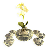 Baccarat fruit salad set salad bowl with 6 bowls table art