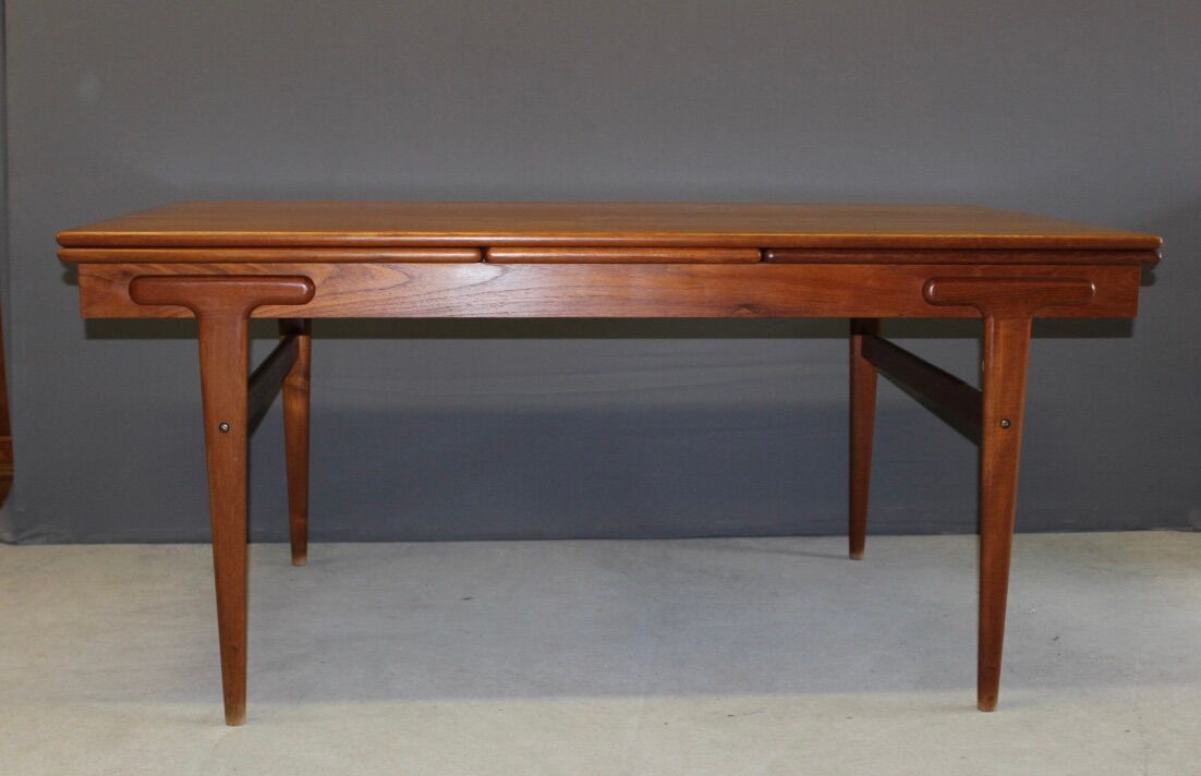 Danish Dining Room Table By Ejvind A. Johansson In Teak Around 1960