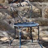 4 iron garden chairs forged