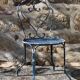 4 iron garden chairs forged