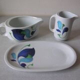 Ancienne vaisselle années 1970/80 CNP Berry saucier pot à lait plat/beurrier  rétro vintage