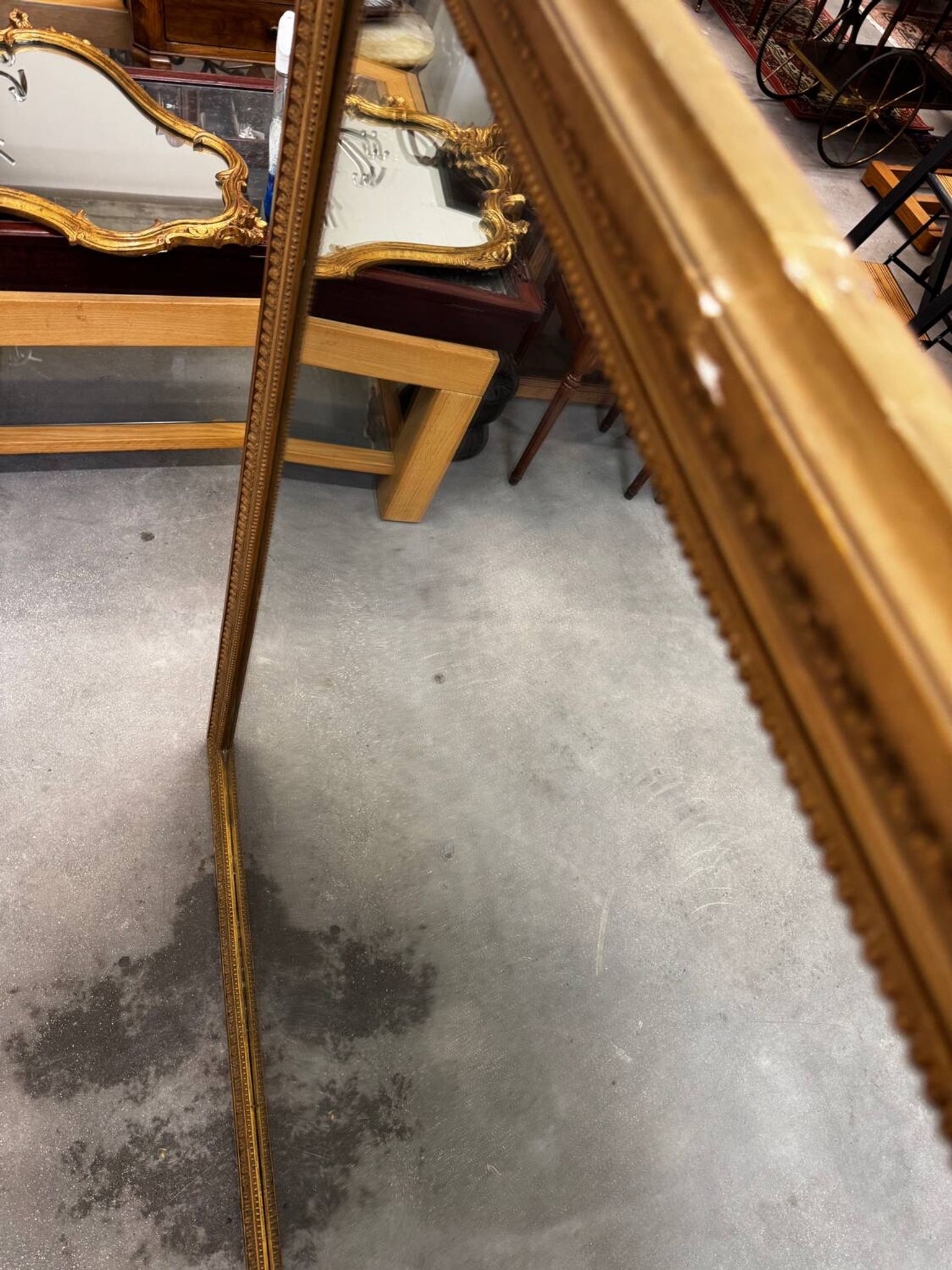 Miroir Grand format Louis Philippe bois doré