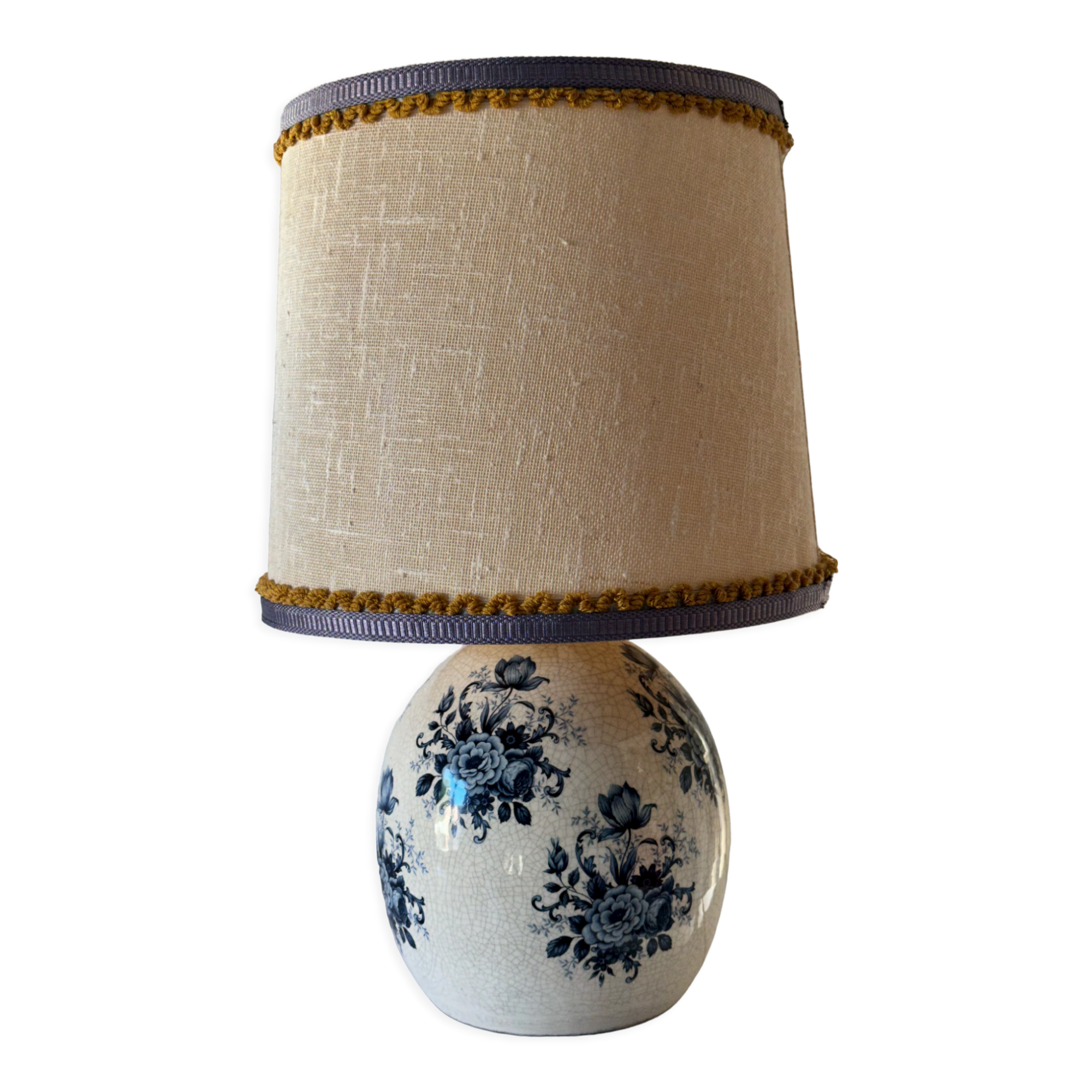 Vintage ceramic table lamp from Vallauris from the 60s