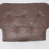 1970s Danish Brown Leather Armchair, Denmark