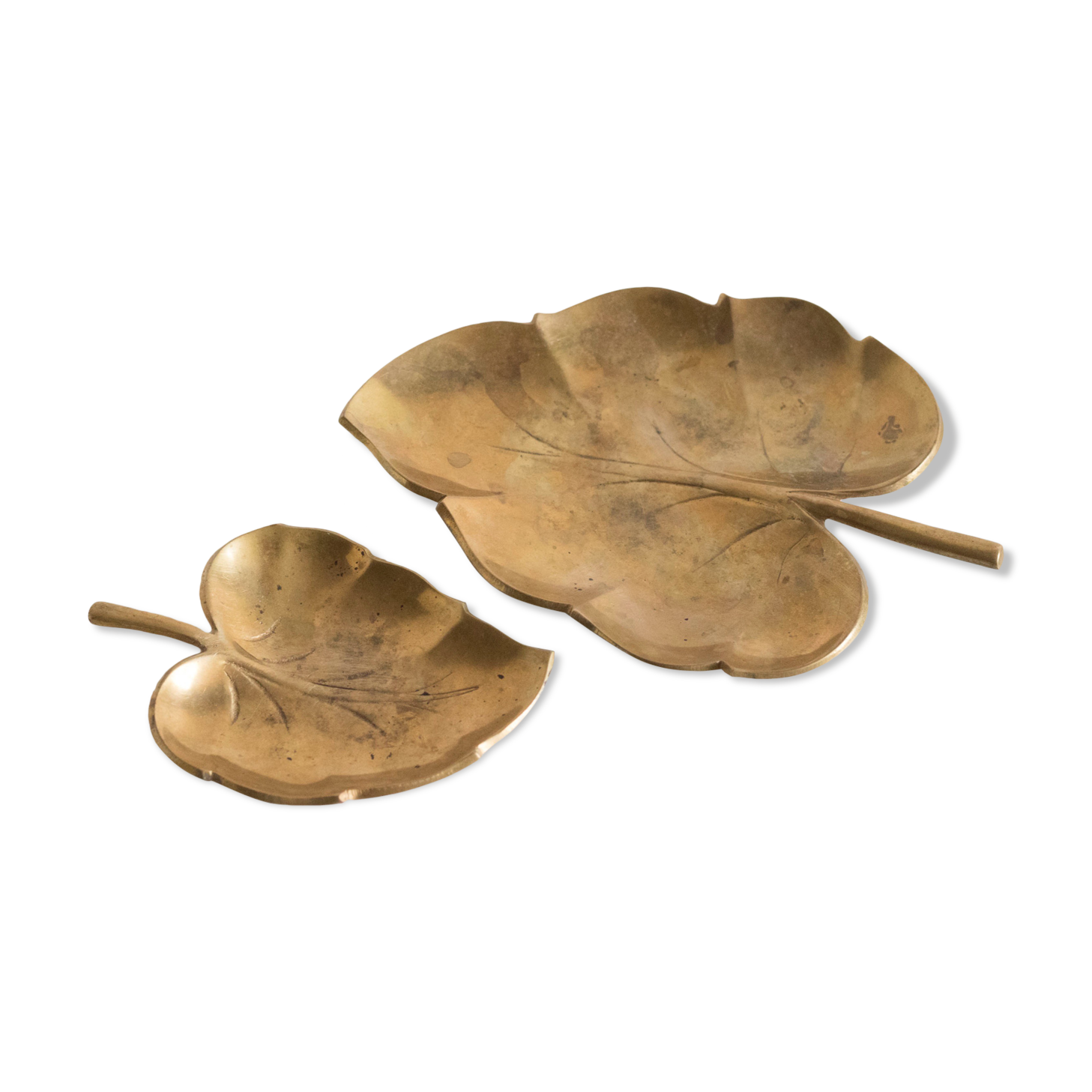 Empty old brass leaf bags