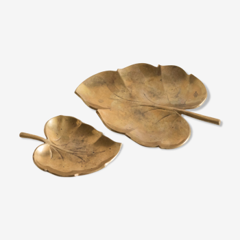Empty old brass leaf bags