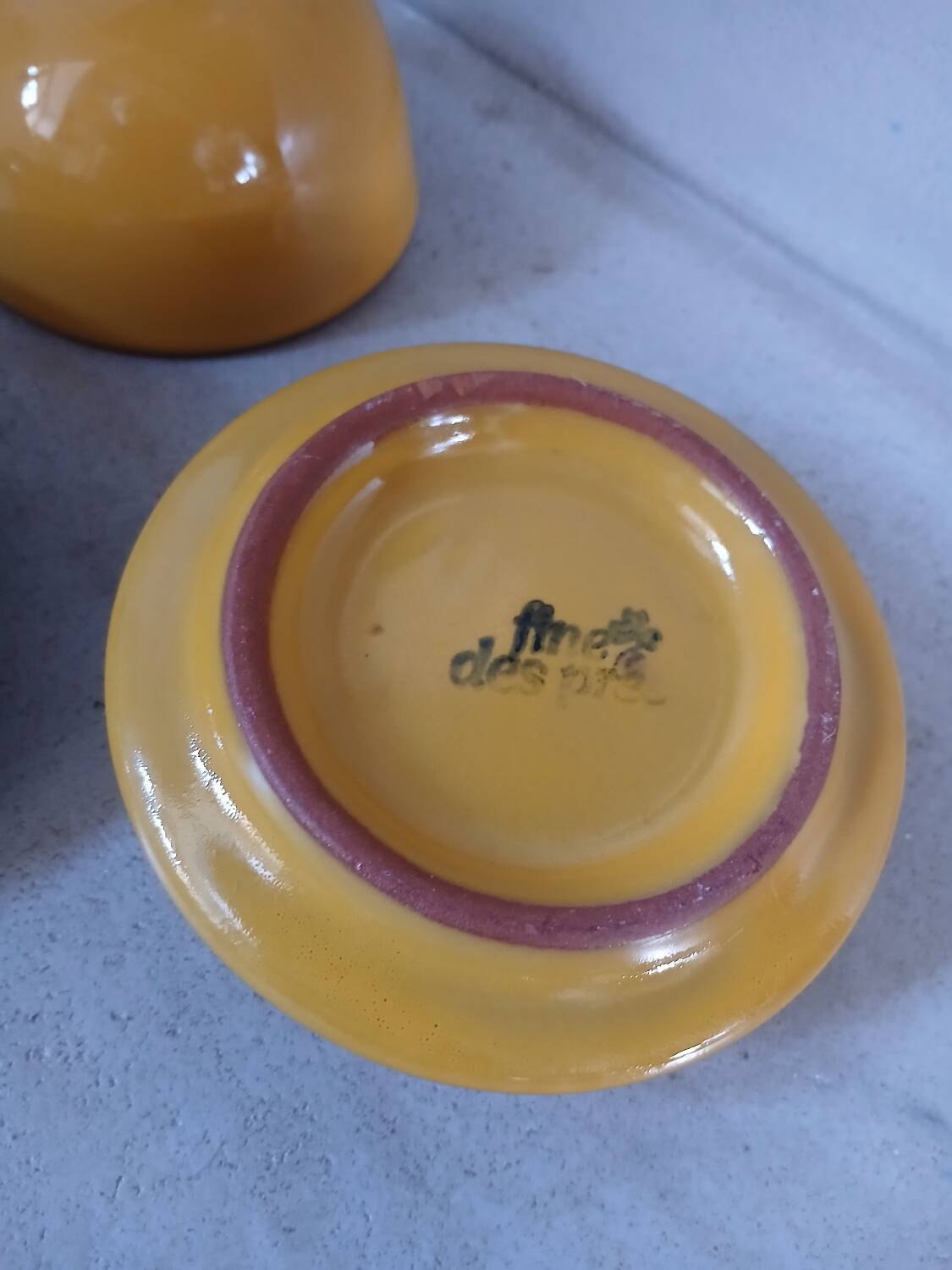 2 mini ceramic butter dishes