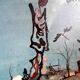 Oil on canvas painting by Lenczewski