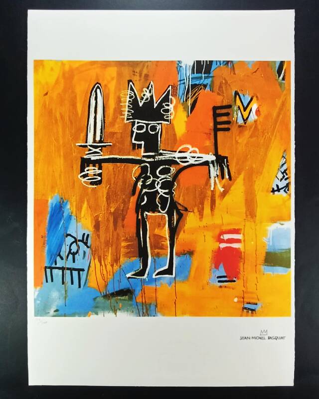 1990s Jean-Michel Basquiat Limited Edition Lithograph. After