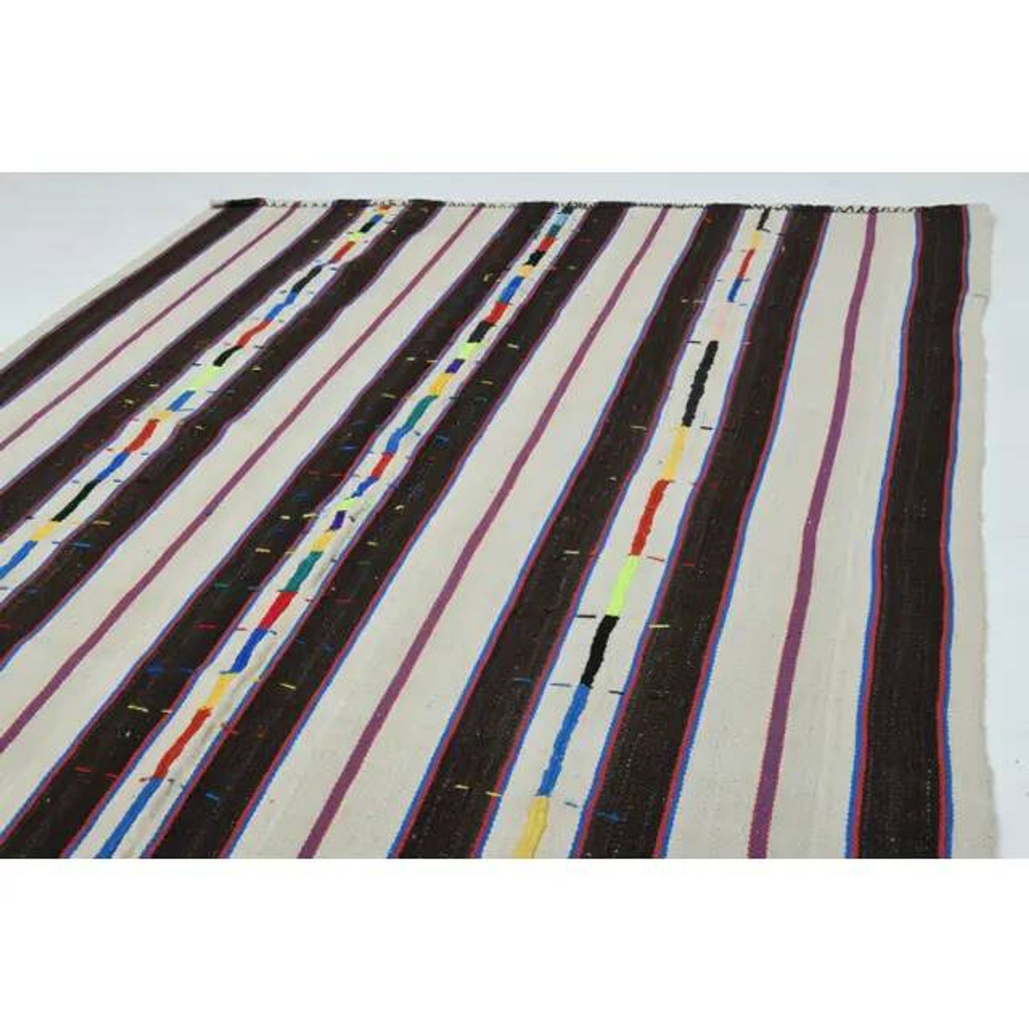 1970s Vintage Turkish Oushak Handmade Wool Cotton Beige Runner Rug 178x326