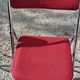 Set of 6 folding chairs from the 70s tweed and chrome metal