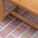 Rustic patinated solid pine coffee table.