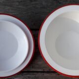 Bucket with red apple ice cream