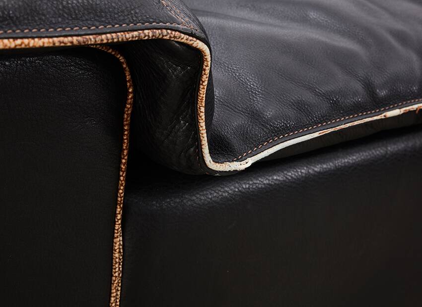 Carlo Bartoli Leather Sofa Bogo Series for Rossi di Albizzate Italy 1970s