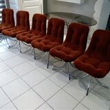 Suite of 6 chairs of italian vintage design year 1970
