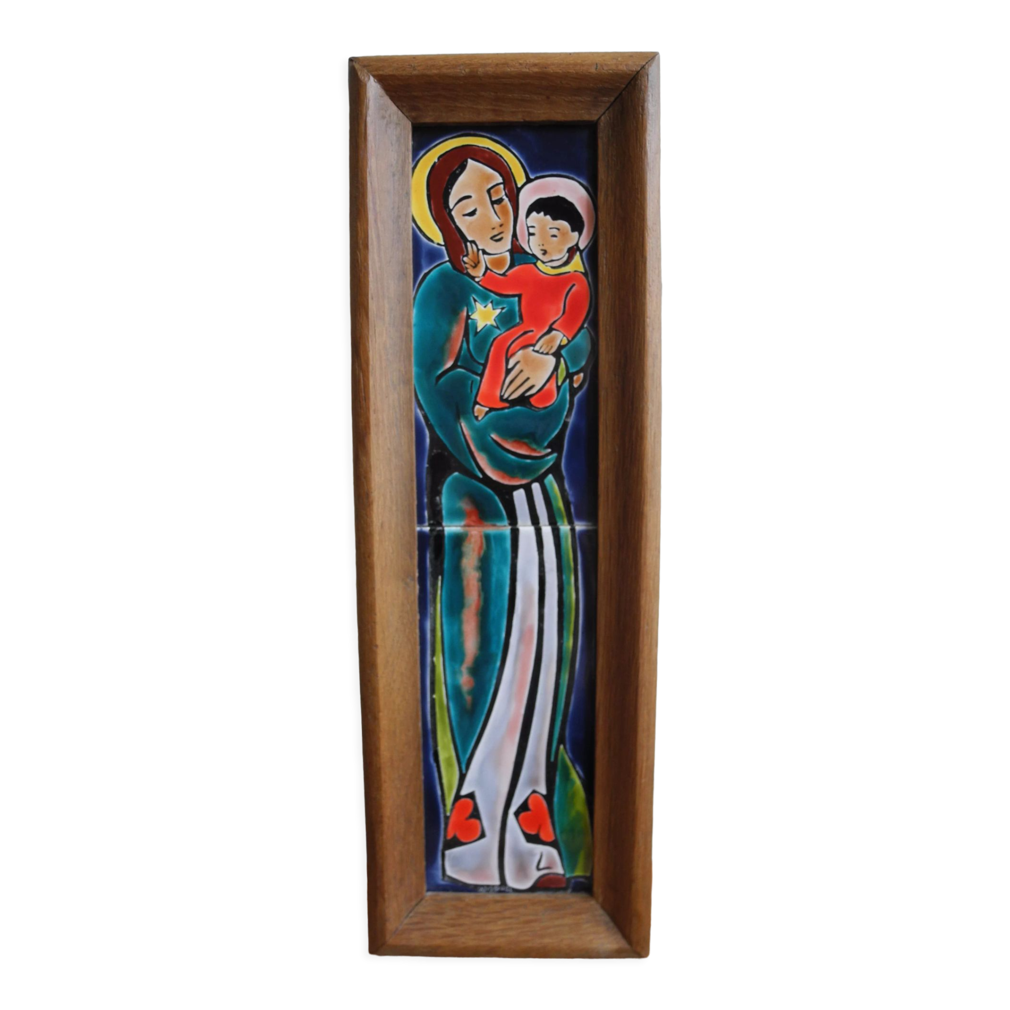 Vintage ceramic painting by wisques