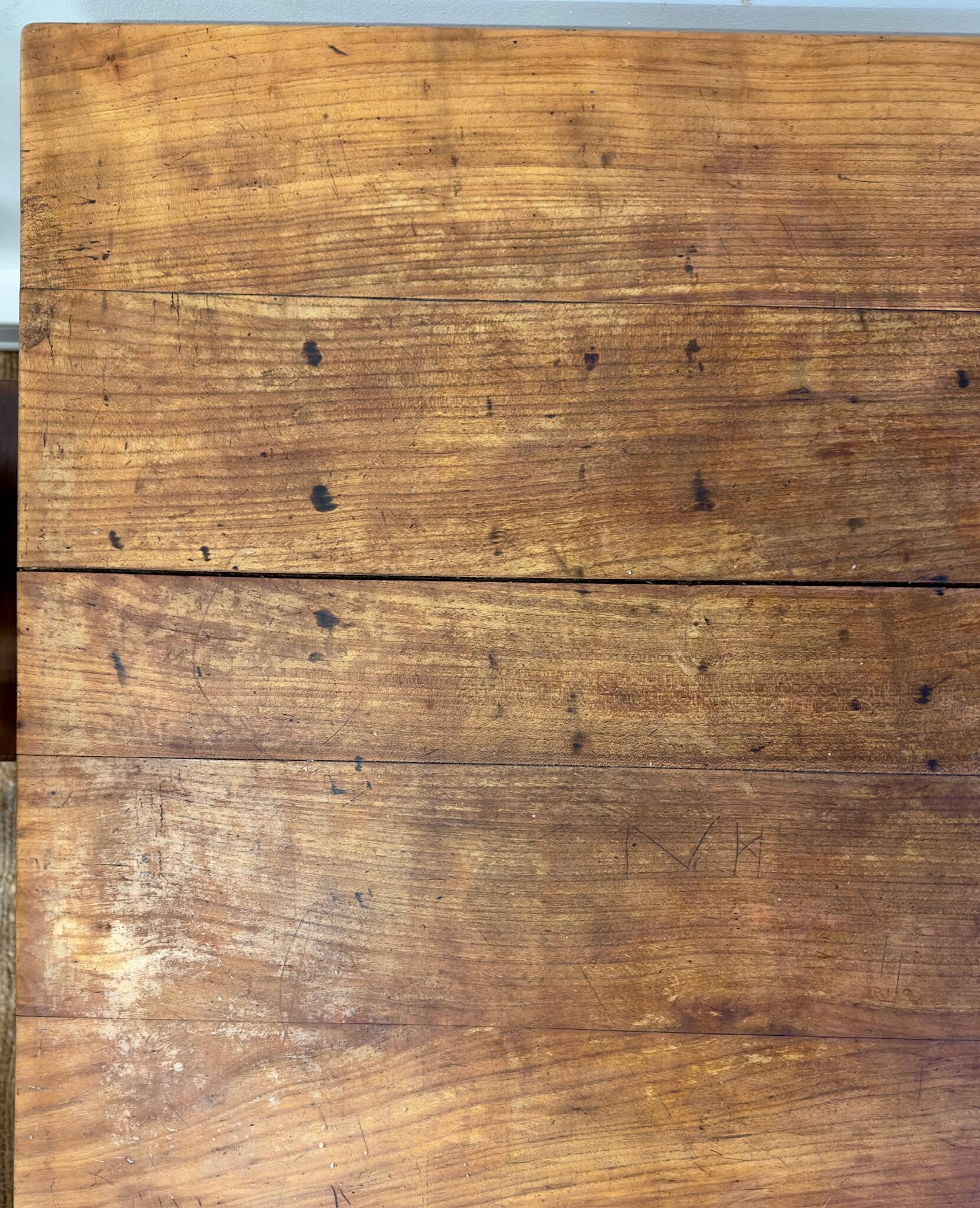 Antique solid wood bistro table